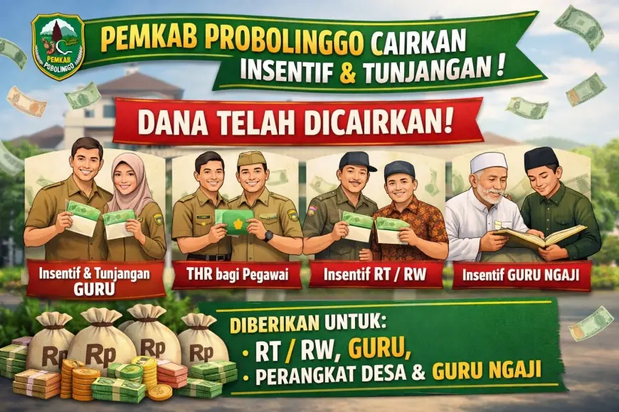 Berkah Idul Fitri, Pemkab Probolinggo Cairkan Beragam Insentif, Termasuk untuk Guru Ngaji