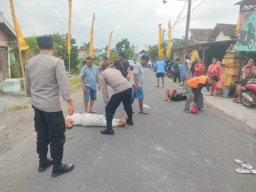 Dua Motor Bertabrakan di Pakel Tulungagung, Tiga Korban Luka dan Alami Penurunan Kesadaran