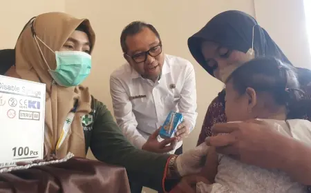 Suspek Campak Tinggi, Ratusan Balita di Ringinpitu Tulungagung Jalani Vaksinasi