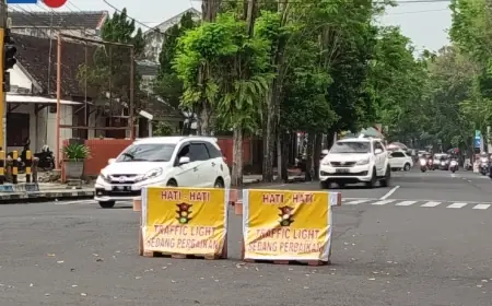 Traffic Light Perempatan Kantor Pos Bondowoso Rusak, Dishub Imbau Pengendara Waspada