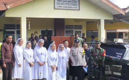 Pengamanan Aparat Gabungan Jaga Kelancaran Vigili Paskah di Blitar