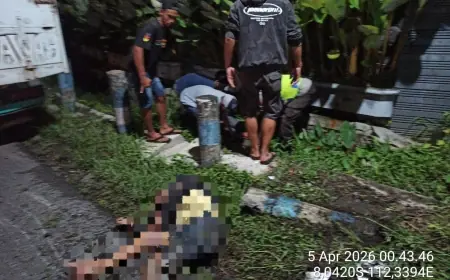 Tabrakan Motor vs Truk di Blitar: Satu Tewas, Satu Luka
