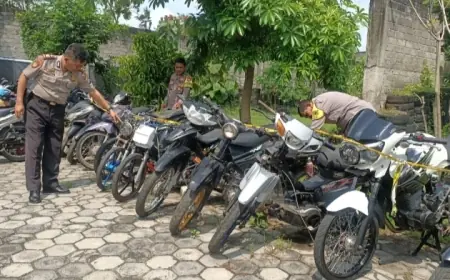 Diduga Jadi Sarana Balap Liar, Puluhan Motor di Nganjuk Diamankan