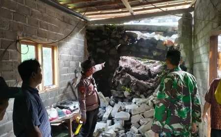 Hujan Deras Picu Longsor di Pagerwojo Tulungagung, Dapur Rumah Warga Jebol