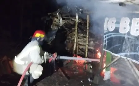 Tempat Produksi Pentol di Jombang Terbakar