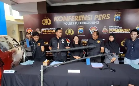 Polisi Ungkap Pencurian Kabel Telkom di Tulungagung, 10 Pelaku Diamankan