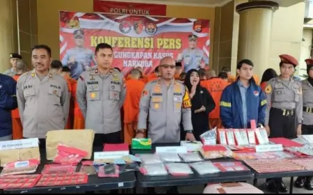 Polresta Sidoarjo Bongkar 19 Kasus Narkoba, 25 Tersangka Diamankan