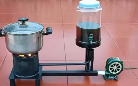 Inovasi Warga Blitar: Kompor dari Oli Bekas Jadi Alternatif Hemat di Tengah Kelangkaan LPG