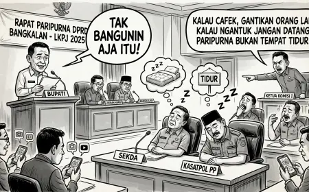 Nggak Bahaya Ta? Ketika Rapat Paripurna Bangkalan Berubah Jadi Lomba Tidur Sekda dan Kasatpol PP