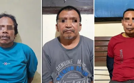 Tiga Pembobol Minimarket Modus Jebol Tembok di Tulungagung Ditangkap Polisi