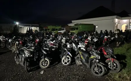 Polres Probolinggo Sikat Balap Liar di Dringu, 67 Motor Disita