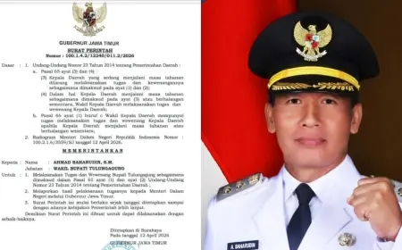 Ahmad Baharudin Resmi Ditunjuk sebagai Plt Bupati Tulungagung