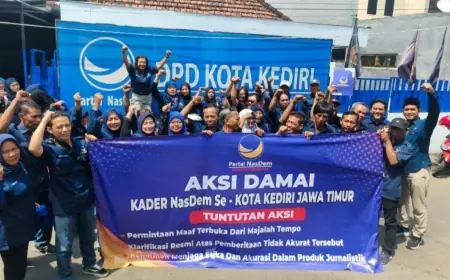 Kader NasDem Kota Kediri Usung Aksi Damai, Tegaskan Hal Berikut