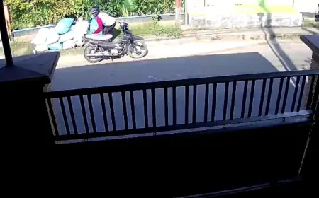 Terekam CCTV, Pencuri Sasar Satu Karung Gabah di Dringu Probolinggo