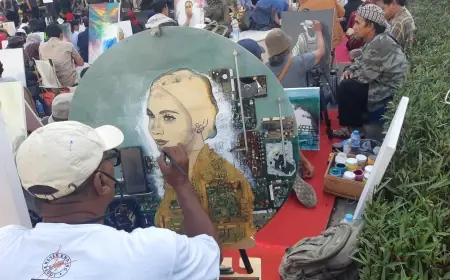 “Beauty of Balai Pemuda Surabaya”, Ratusan Pelukis Melukis Bersama Sambut Hari Kartini