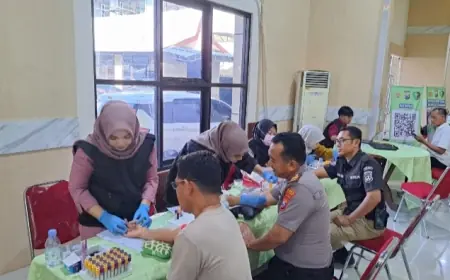 Pastikan Personel Prima, 200 Anggota Polres Nganjuk Jalani Pemeriksaan Kesehatan