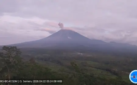 Gunung Semeru Kembali Erupsi, Aktivitas Vulkanik Masih Tinggi