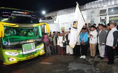 Pelepasan CJH Batu Penuh Haru, Heli Suyanto Ambil Kendali Pemerintahan Sementara