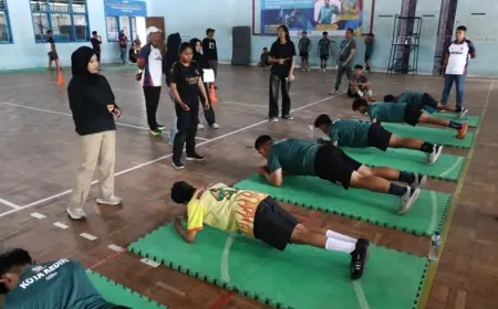 154 Atlet Puslatkot dan 90 Atlet Potensial Kota Kediri Jalani Tes Parameter Tahap Pertama