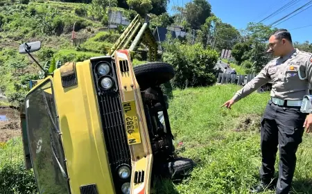 Truk Hino Terjun ke Jurang di Jalur Batu–Karangploso, Diduga Gagal Menanjak