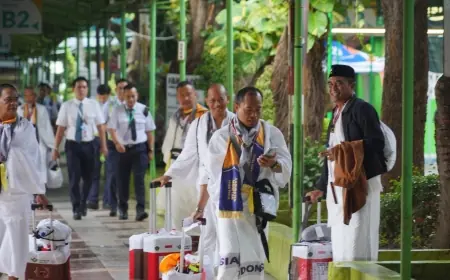 5 Hari, 5.252 Jemaah Haji Embarkasi Surabaya Telah Diberangkatkan ke Tanah Suci