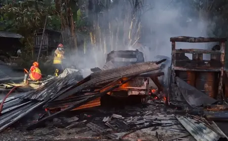 Kebakaran Hanguskan Toko Pracangan dan Pom Mini di Popoh Tulungagung, Kerugian Capai Rp350 Juta