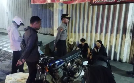 Aksi Curi Banner di Kota Blitar Terbongkar, Empat Pemuda Diamankan Polisi