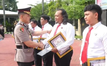Ungkap Cepat Kasus Pengeroyokan, Sembilan Personel Satreskrim Polres Nganjuk Diganjar Penghargaan