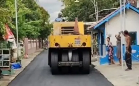 Gunakan Teknologi Beton dan Hotmix, Dinas PUPR Jombang Bangun Infrastruktur Jangka Panjang