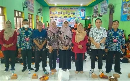 Rayakan HUT Nganjuk ke-1089, Siswa SMPN 1 Kertosono Kompak Aksi Bergizi dan Cegah Anemia