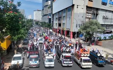 6.000 Buruh Longmarch ke Kantor Gubernur Jatim, Warga Diimbau Hindari Jalur Aksi May Day Besok