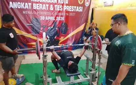 Kejurkot Angkat Berat 2026, Ukur Perkembangan Prestasi Atlet Kota Kediri Menuju Porprov Jatim Mendatang