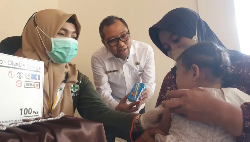 Suspek Campak Tinggi, Ratusan Balita di Ringinpitu Tulungagung Jalani Vaksinasi