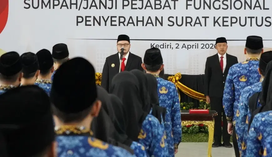 156 PNS Pemkab Kediri Dilantik, Mas Dhito: Jangan Menyalahgunakan Kewenangan