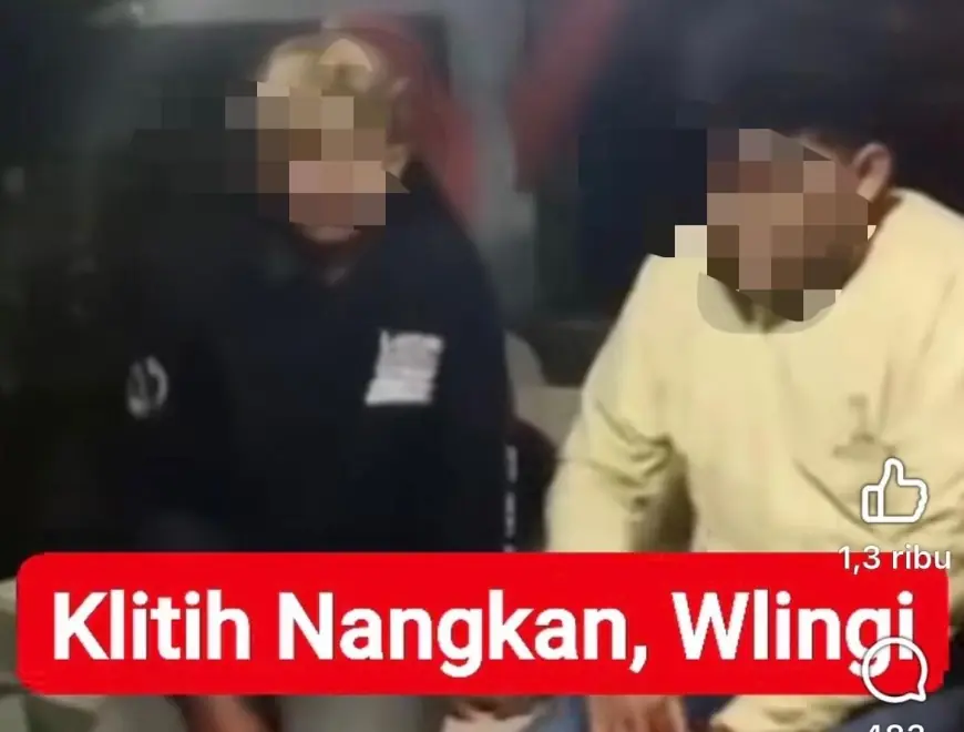 Video Penangkapan Dua Remaja di Wlingi Blitar Viral di Media Sosial