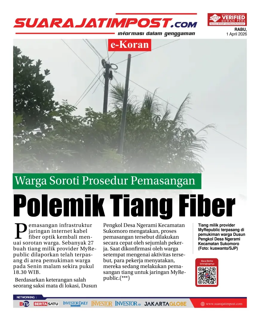 e-Koran, Edisi Rabu, 1 April 2026