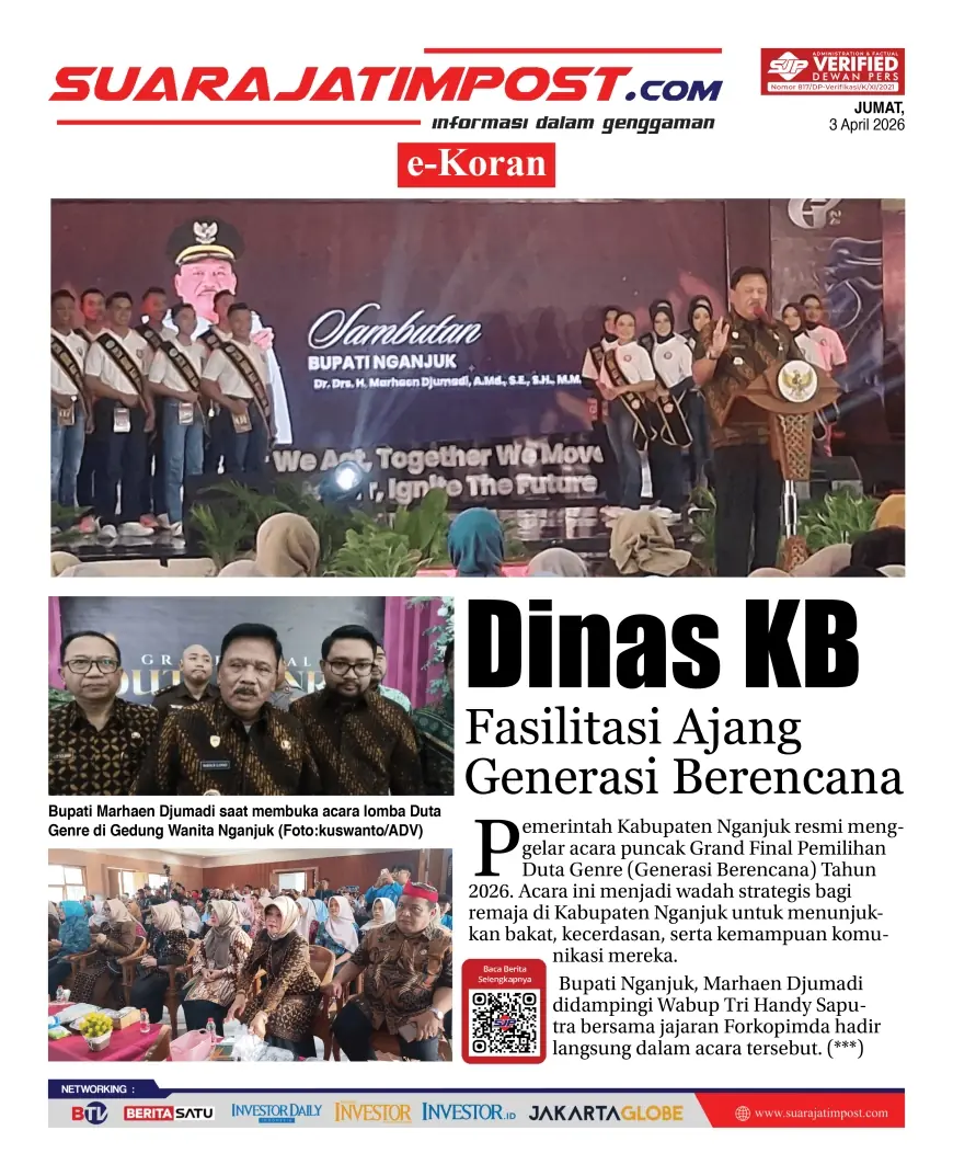 e-Koran, Edisi Jumat, 3 April 2026