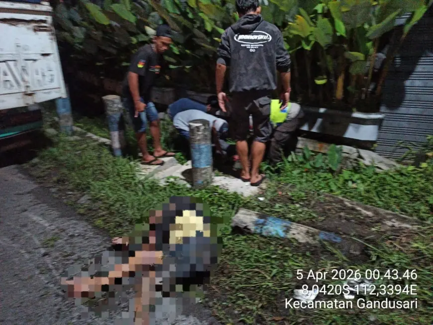 Tabrakan Motor vs Truk di Blitar: Satu Tewas, Satu Luka
