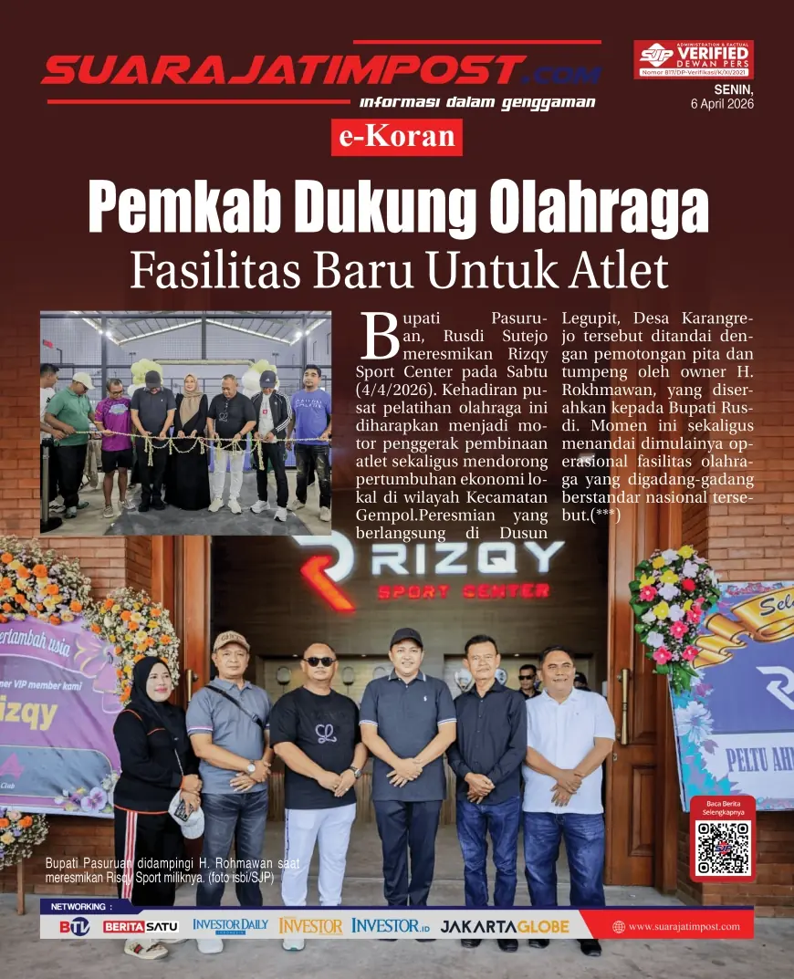 e-Koran, Edisi Senin, 6 April 2026