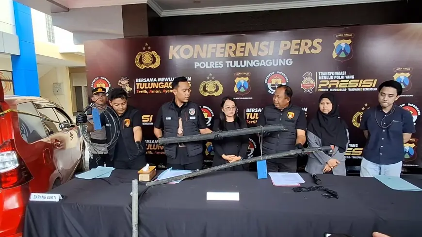 Polisi Ungkap Pencurian Kabel Telkom di Tulungagung, 10 Pelaku Diamankan