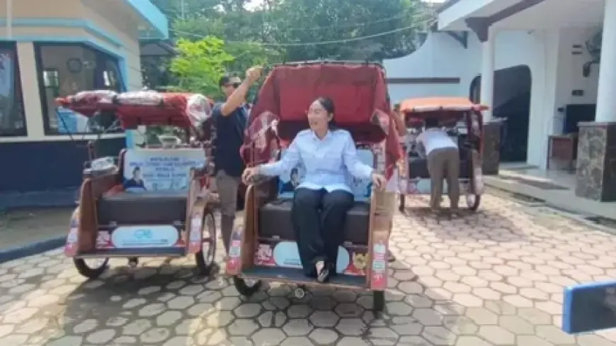 Demi Hemat Energi, Wakil Wali Kota Blitar Gunakan Becak Listrik ke Kantor