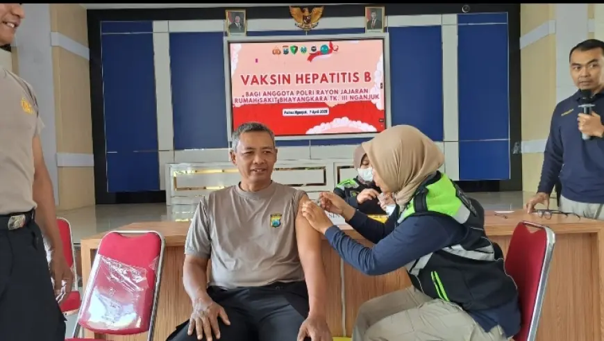 Langkah Preventif Polres Nganjuk, 189 Personel Jalani Vaksin Hepatitis B Tahap Pertama