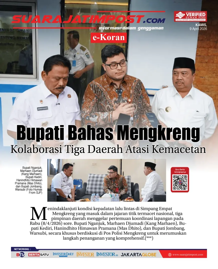 e-Koran, Edisi Kamis, 9 April 2026