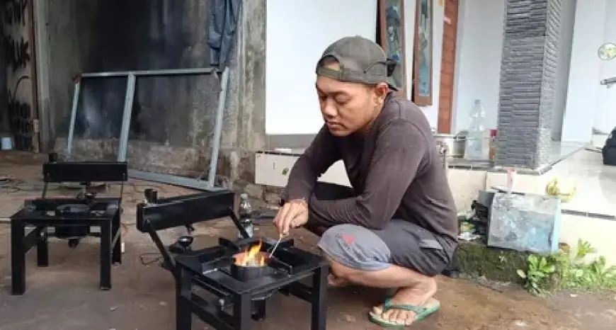 Warga Blitar Ciptakan Kompor Berbahan Oli Bekas, Alternatif Hemat Energi