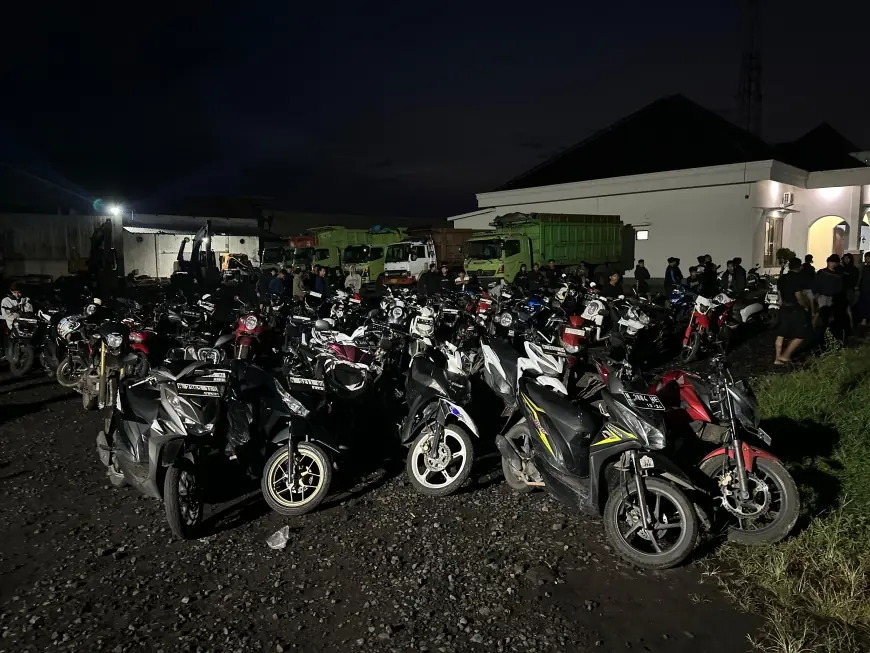 Polres Probolinggo Sikat Balap Liar di Dringu, 67 Motor Disita