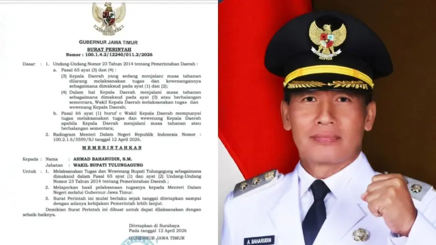 Ahmad Baharudin Resmi Ditunjuk sebagai Plt Bupati Tulungagung