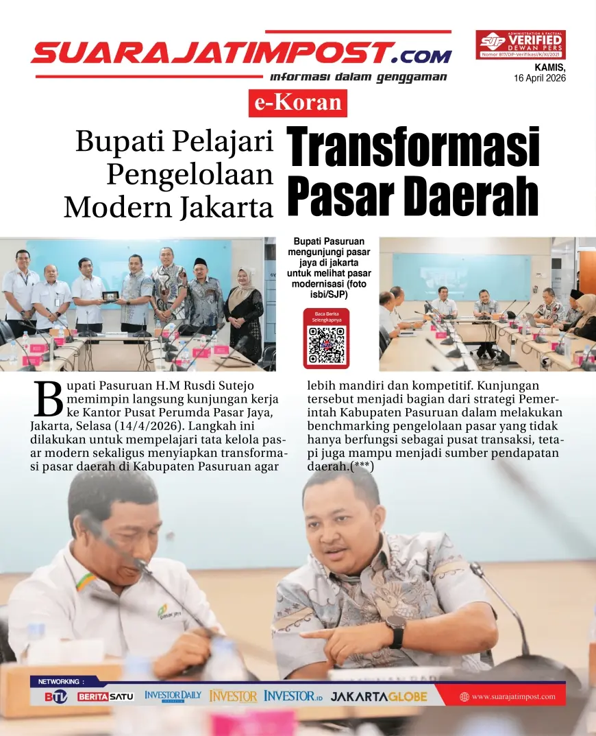 e-Koran, Edisi Kamis, 16 April 2026