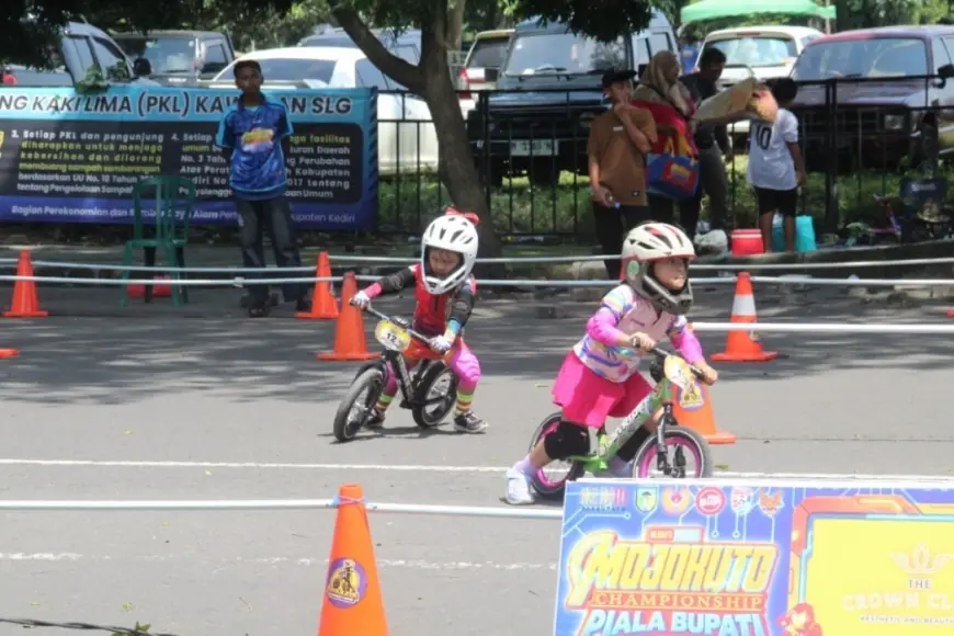 Kejuaraan Pushbike Mojokuto Championship Piala Bupati Kediri Diserbu Ratusan Peserta