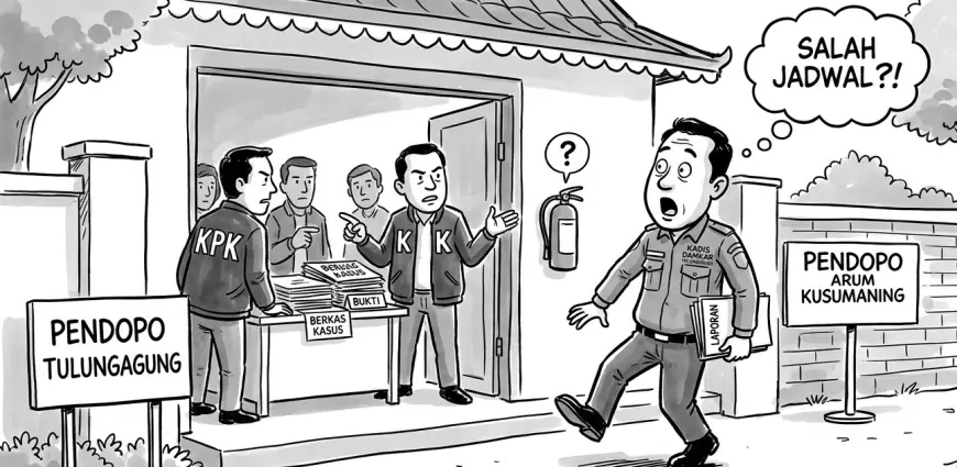 Salah Jadwal, Kadis Damkar Tulungagung Hampir  ‘Padamkan’ Penggeledahan KPK