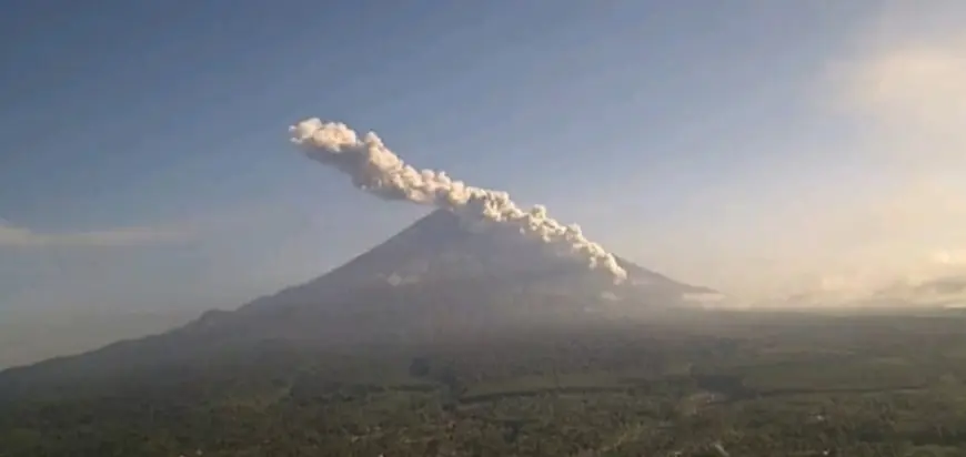 Gunung Semeru Erupsi Pagi Ini, Awan Panas Meluncur Sejauh 4 Kilometer ke Arah Besuk Kobokan